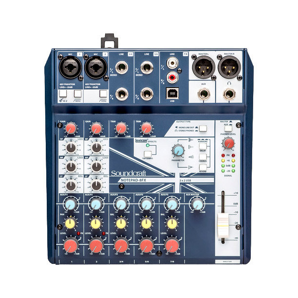 Nouveau : console de mixage Soundcraft Notepad 8 FX